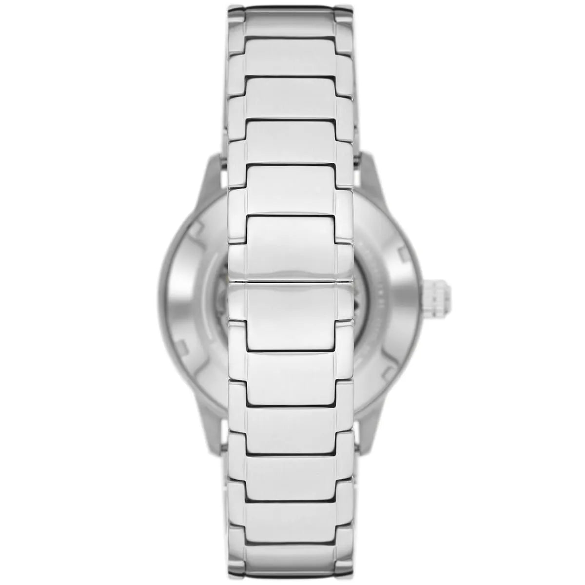 Emporio Armani Meccanico Automatic Blue Dial Silver Steel Strap Watch AR60052