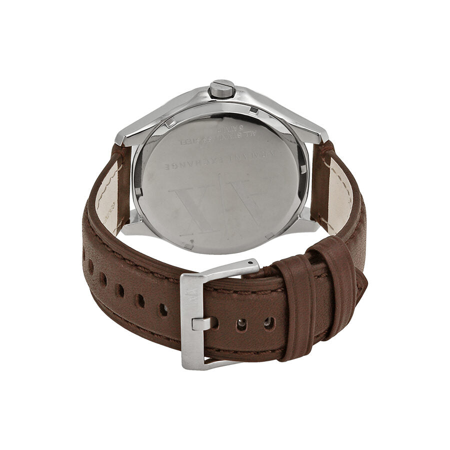 Armani AX Exchange Whitman Silver Dial Brown Leather Men's Watch AX2100 - BigDaddy Watches #3