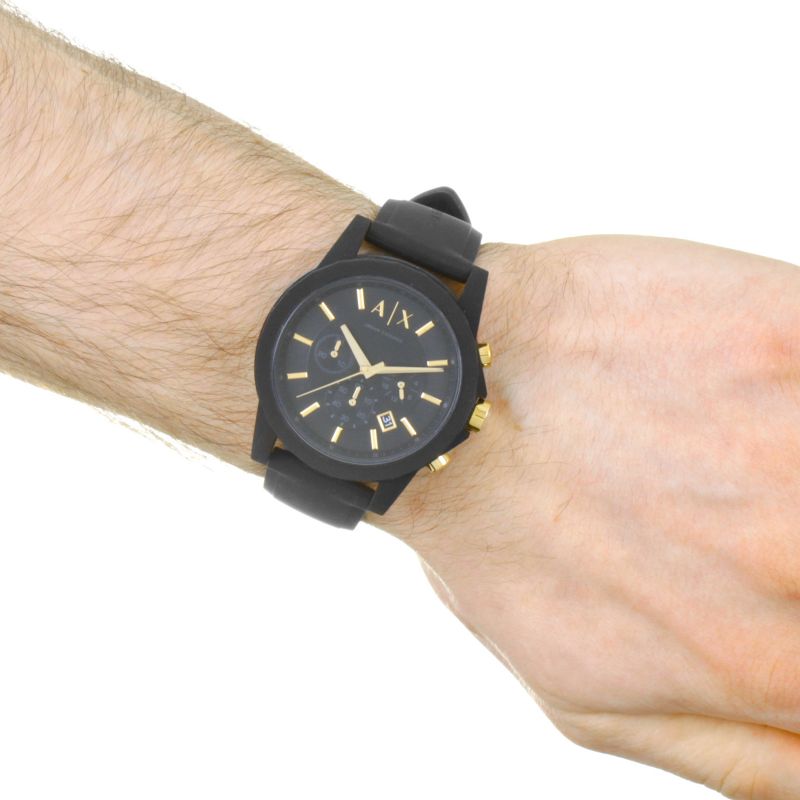 Armani Exchange Chronograph Quartz Black Dial Men’s Watch AX7105 - Watch