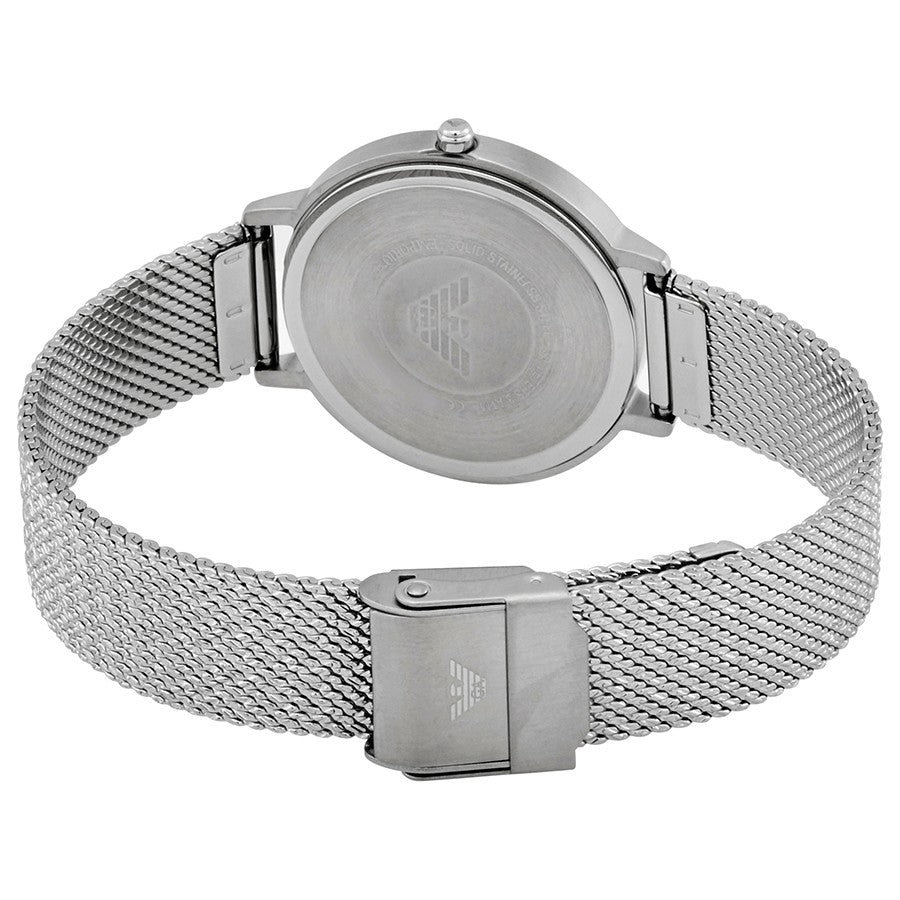 Emporio Armani Quartz Crystal Silver Dial Ladies Watch AR11128