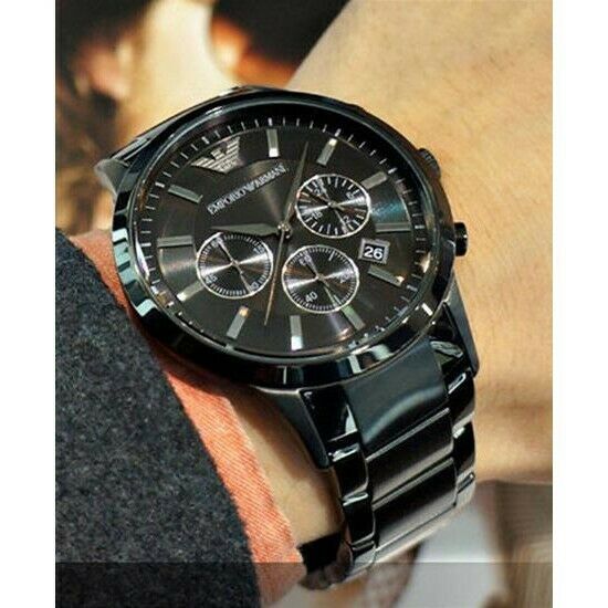 Emporio Armani Classic Chronograph Black Dial Men's Watch AR2453