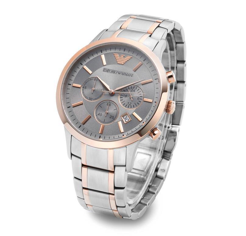 Emporio Armani Renato Chronograph Grey Dial Men's Watch AR11077