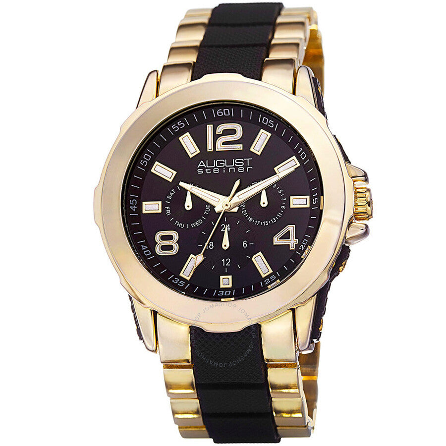 August Steiner Black Dial Men's Watch AS8114YG - The Watches Men & Co