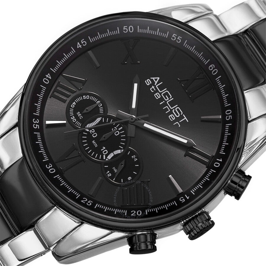 August Steiner Chronograph Quartz Black Dial Men's Watch AS8163TTB - The Watches Men & Co #2