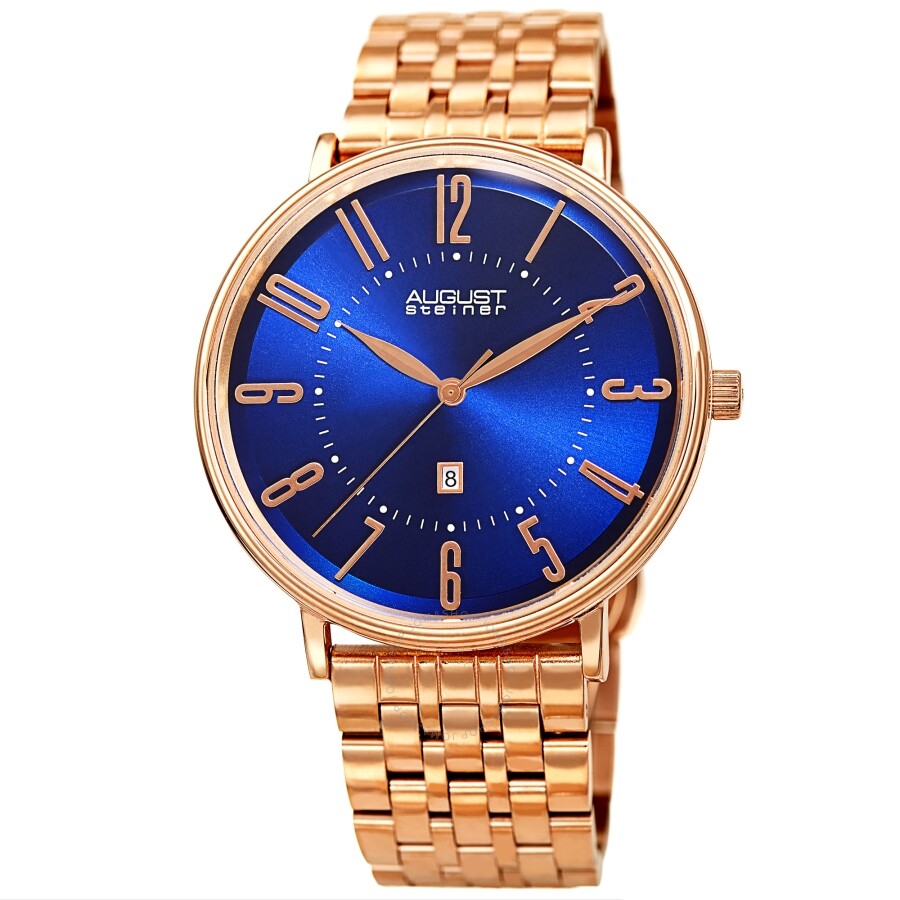 August Steiner Quartz Blue Dial Men's Watch AS8257RGBU - The Watches Men & Co