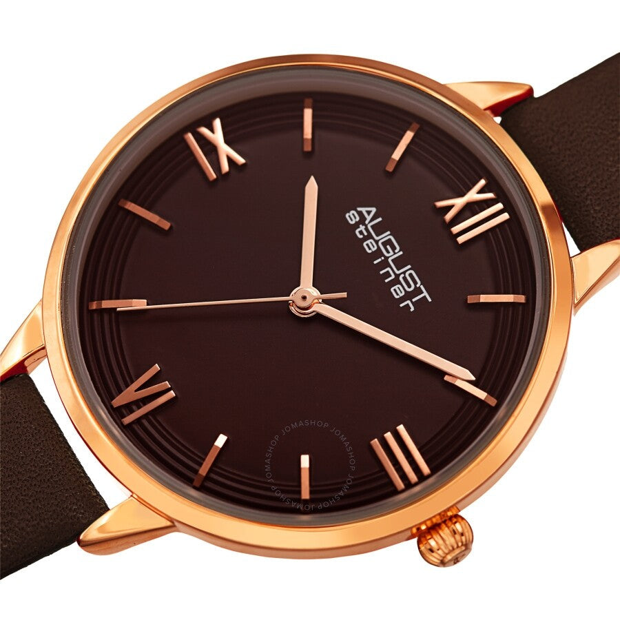 August Steiner Quartz Brown Dial Ladies Watch AS8263BR - The Watches Men & Co #2