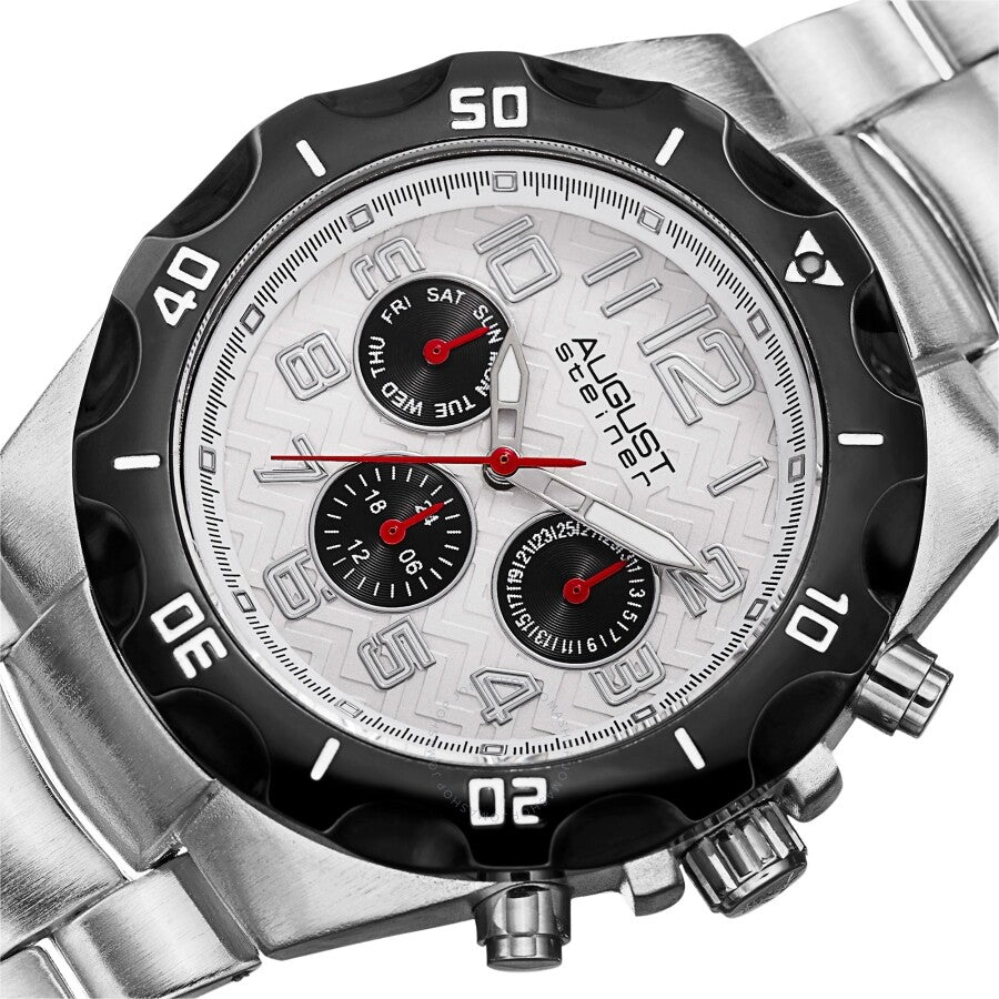 August Steiner Quartz Silver Dial Men's Watch AS8161SS - The Watches Men & Co #2