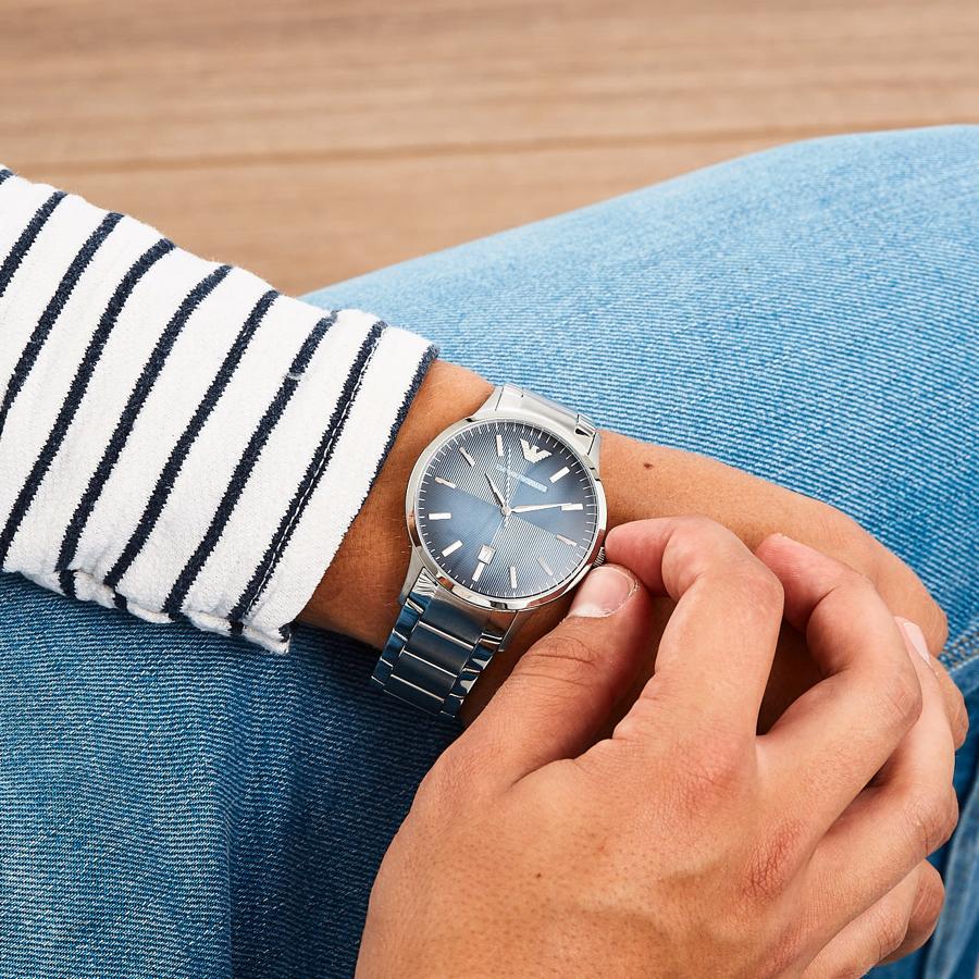 Emporio Armani Classic Blue Textured Dial Men's Watch AR2472 Water resistance: 50 meters / 165 feet Movement: Quartz