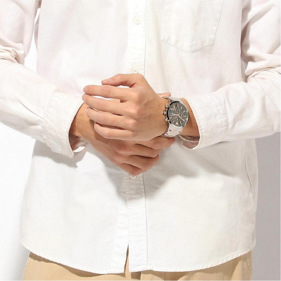 Emporio Armani Chronograph Black Dial Two-Tone Men's Watch AR11165