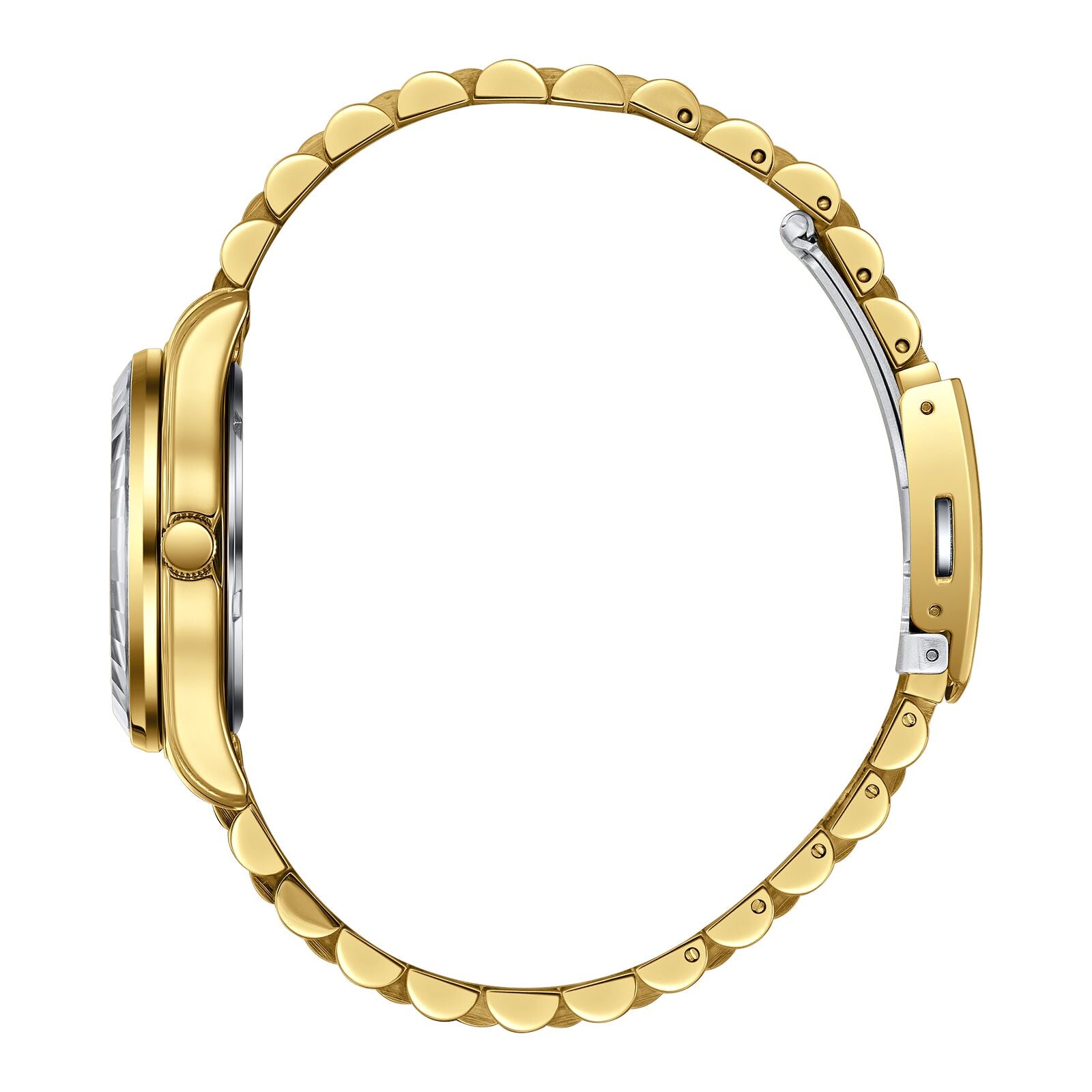 Beverly Hills Polo Club Mother Pearl Genuine Diamond Gold Watch BP3808C.120