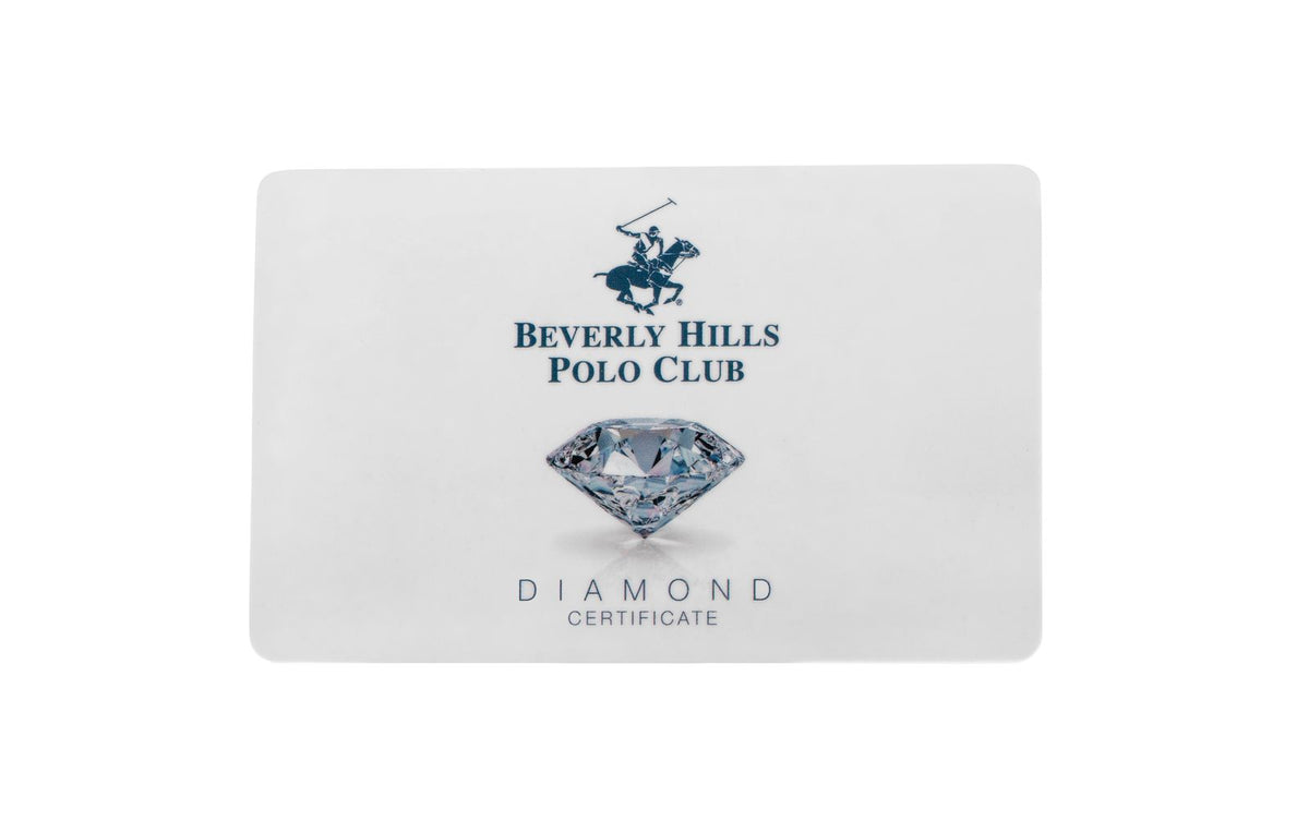 Beverly Hills Polo Club Multi-Function Mother Pearl Gold Diamond Watch BP3656C.120