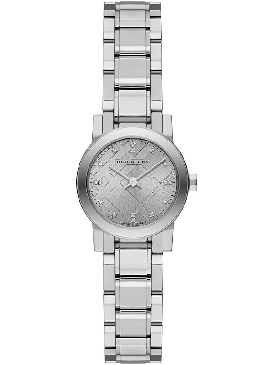 Burberry The City Diamond Hour Markers Silver Dial Silver Stainless Steel Women's Watch - BU9230