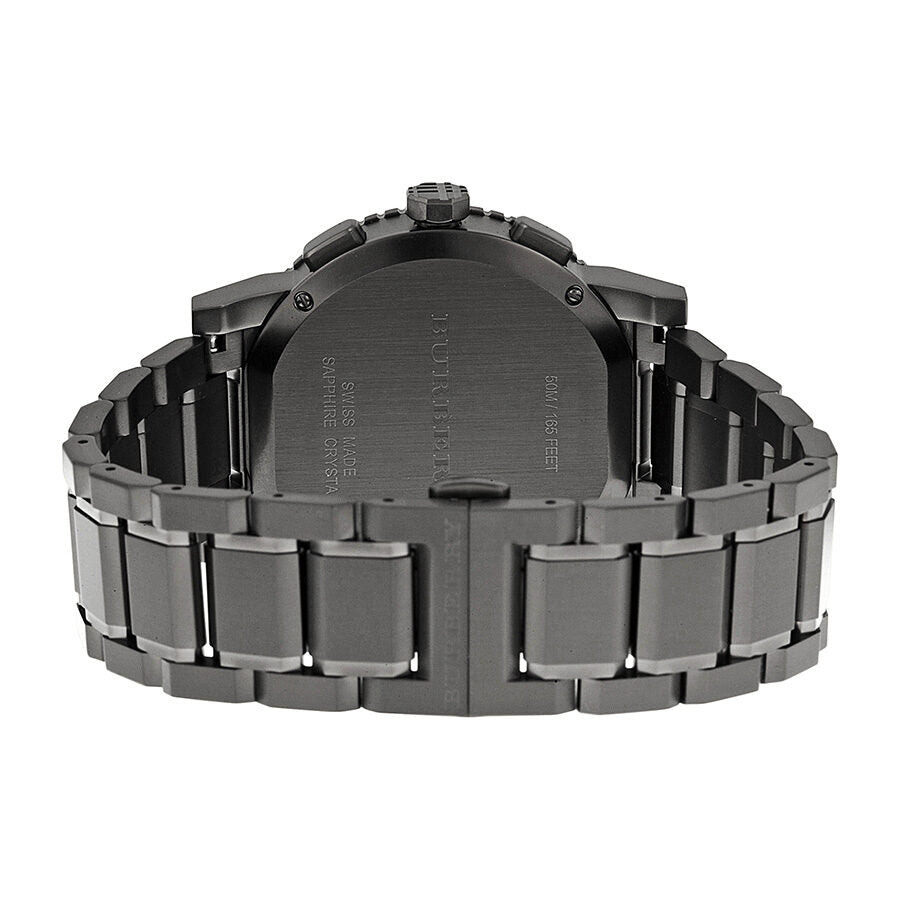 Burberry Chronograph Gunmetal Dial Grey Ion-plated Stainless Steel Men's Watch BU9381 - The Watches Men & CO #3