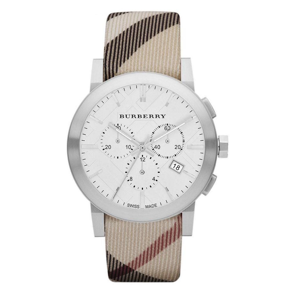 Burberry Mens City Leather Strap Nova Check Men's Watch BU9357 - Kiwi Watches