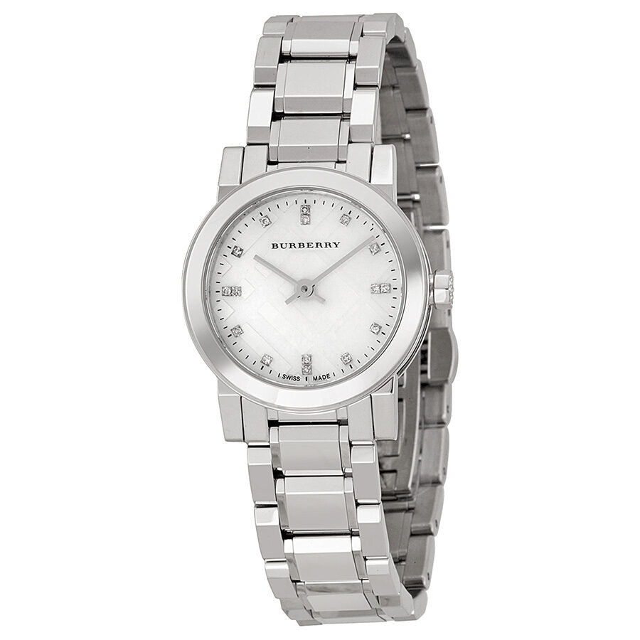 Burberry Mother of Pear diamond set Stainless Steel Ladies Watch BU9224 - BigDaddy Watches