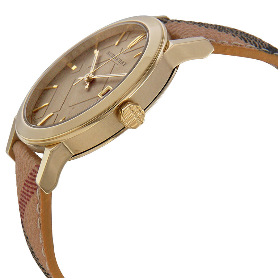 Burberry The City Champagne Dial Haymarket Check Strap Unisex Watch BU9026 - BigDaddy Watches #2