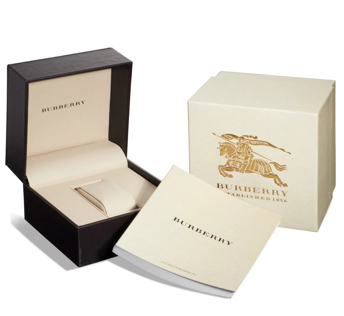 Burberry The City Check Stamped White Dial Gold Stainless Steel BU7873
