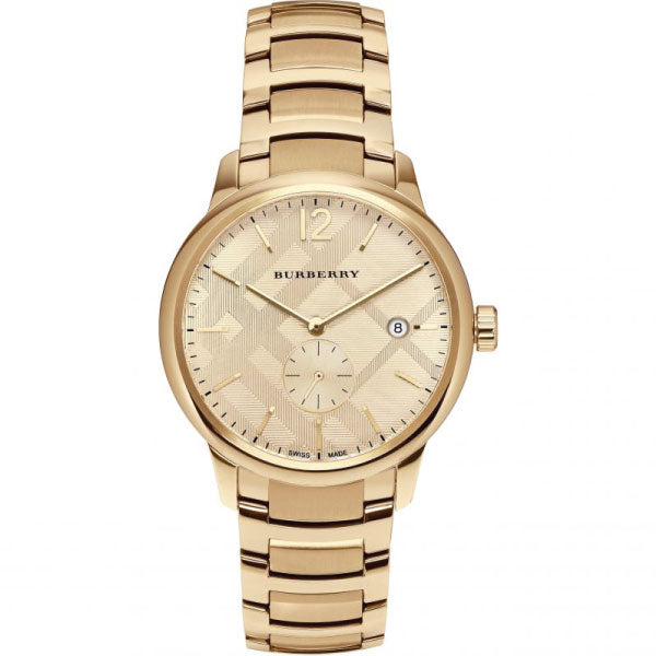 Burberry Men’s Swiss made Stainless Steel Gold Dial Men's Watch BU10006 - The Watches Men & CO