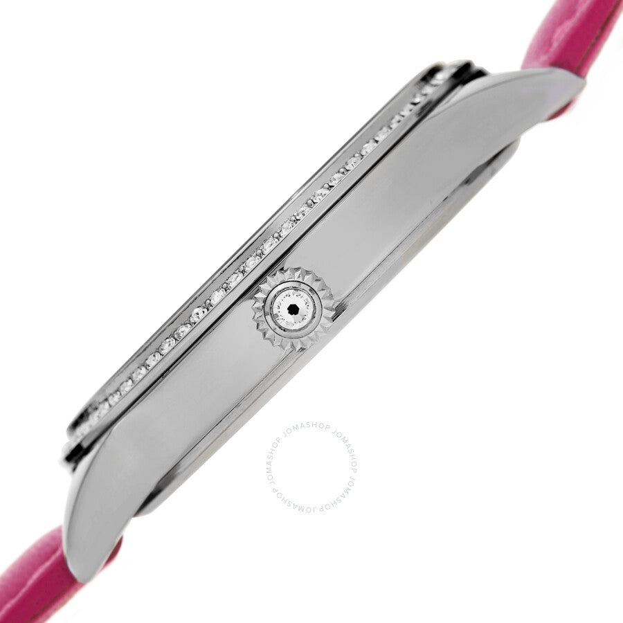 Burgi Dual Time Quartz Crystal White Dial Ladies Watch BUR184PK - The Watches Men & Co #3