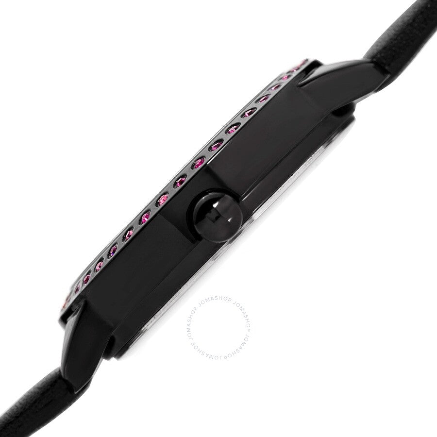 Burgi Quartz Crystal Black Dial Ladies Watch BUR161BK - The Watches Men & Co #3