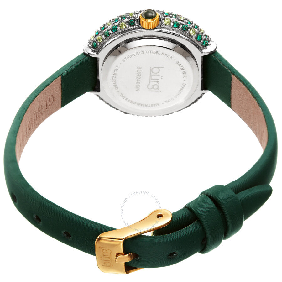 Burgi Quartz Diamond White Dial Ladies Watch BUR240GN - The Watches Men & Co #4