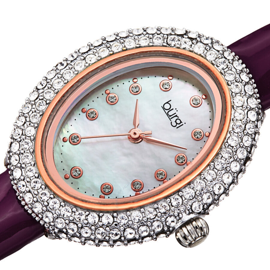Burgi Quartz White Dial Ladies Watch BUR234PU - The Watches Men & Co #2