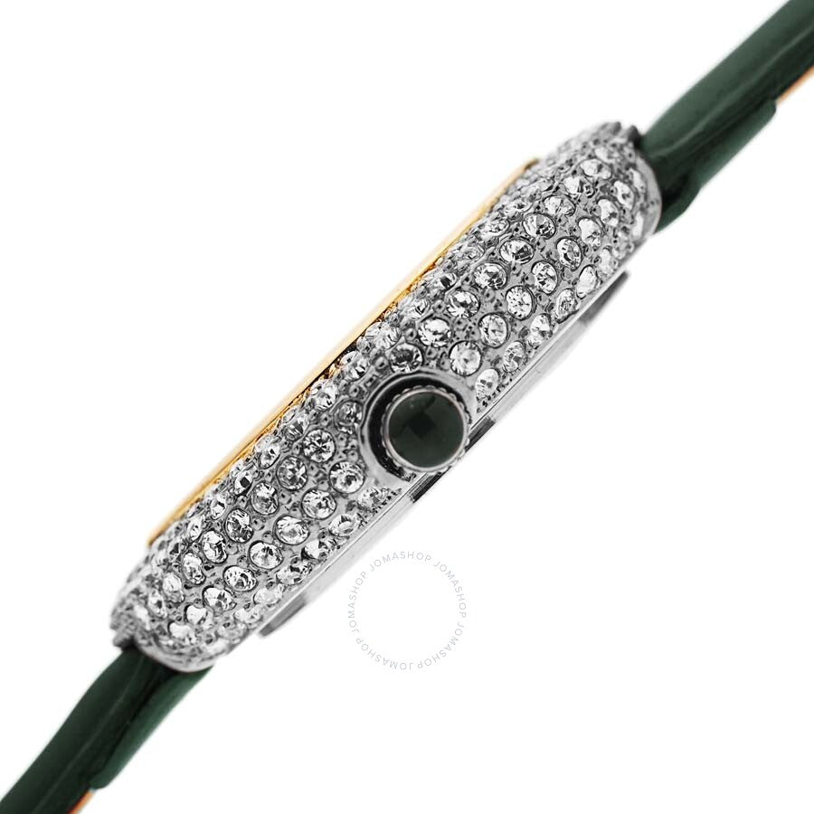 Burgi Swirl Quartz Crystal White Dial Ladies Watch BUR209GN - The Watches Men & Co #3