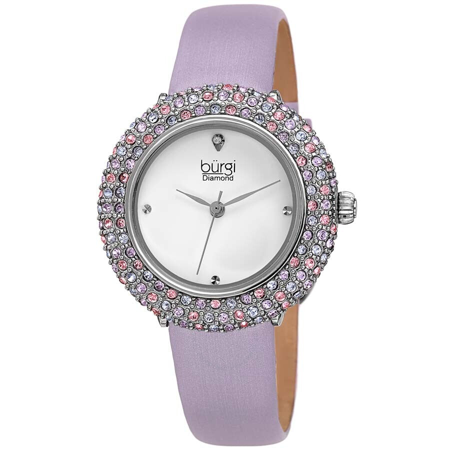 Burgi White Dial Ladies Watch BUR227LB - The Watches Men & Co