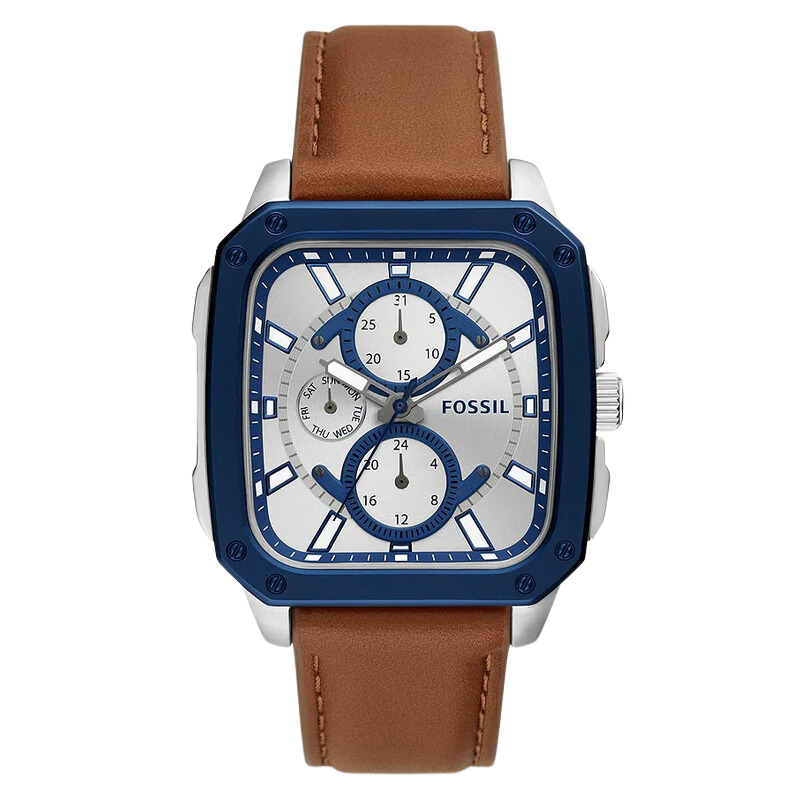 Fossil Multifunction Brown Leather Strap Men's Watch BQ2658
