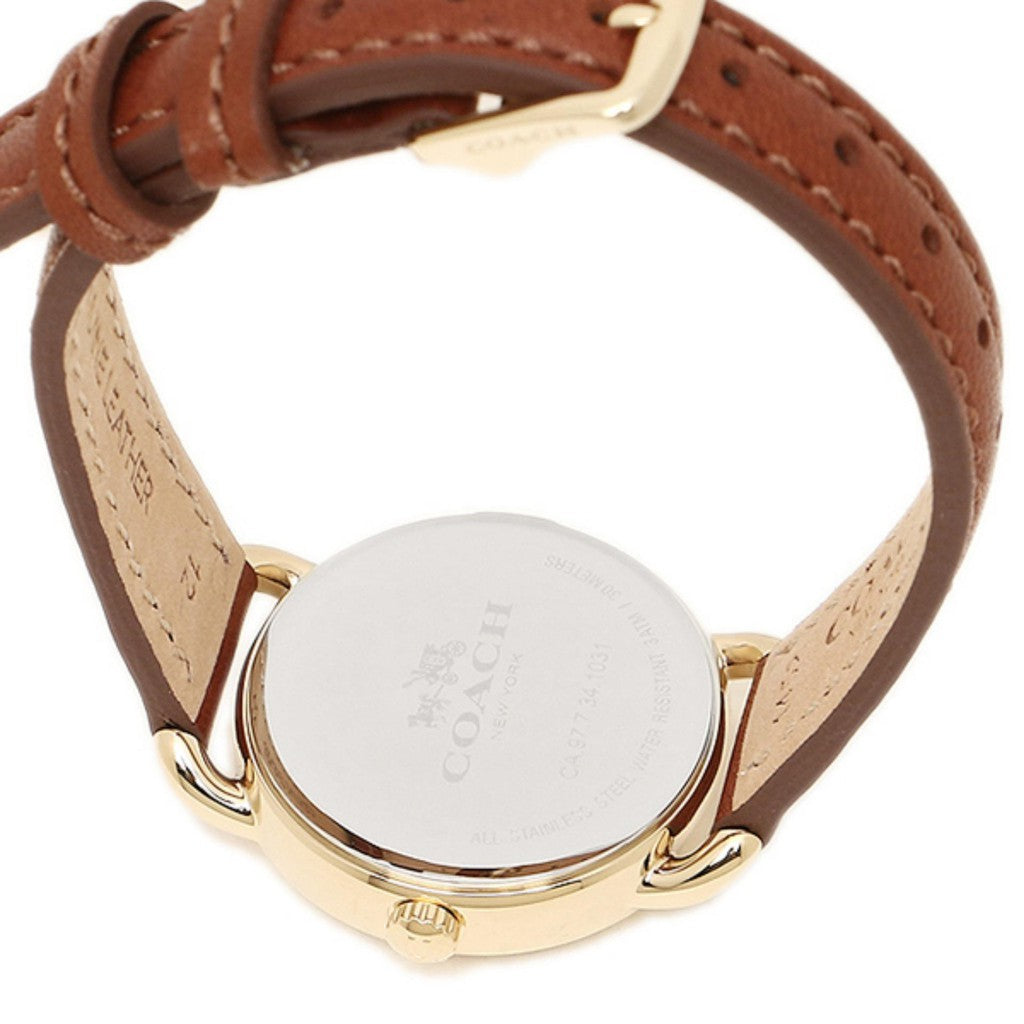 Coach Delancey White Dial Brown Leather Strap Ladies Watch 14502248
