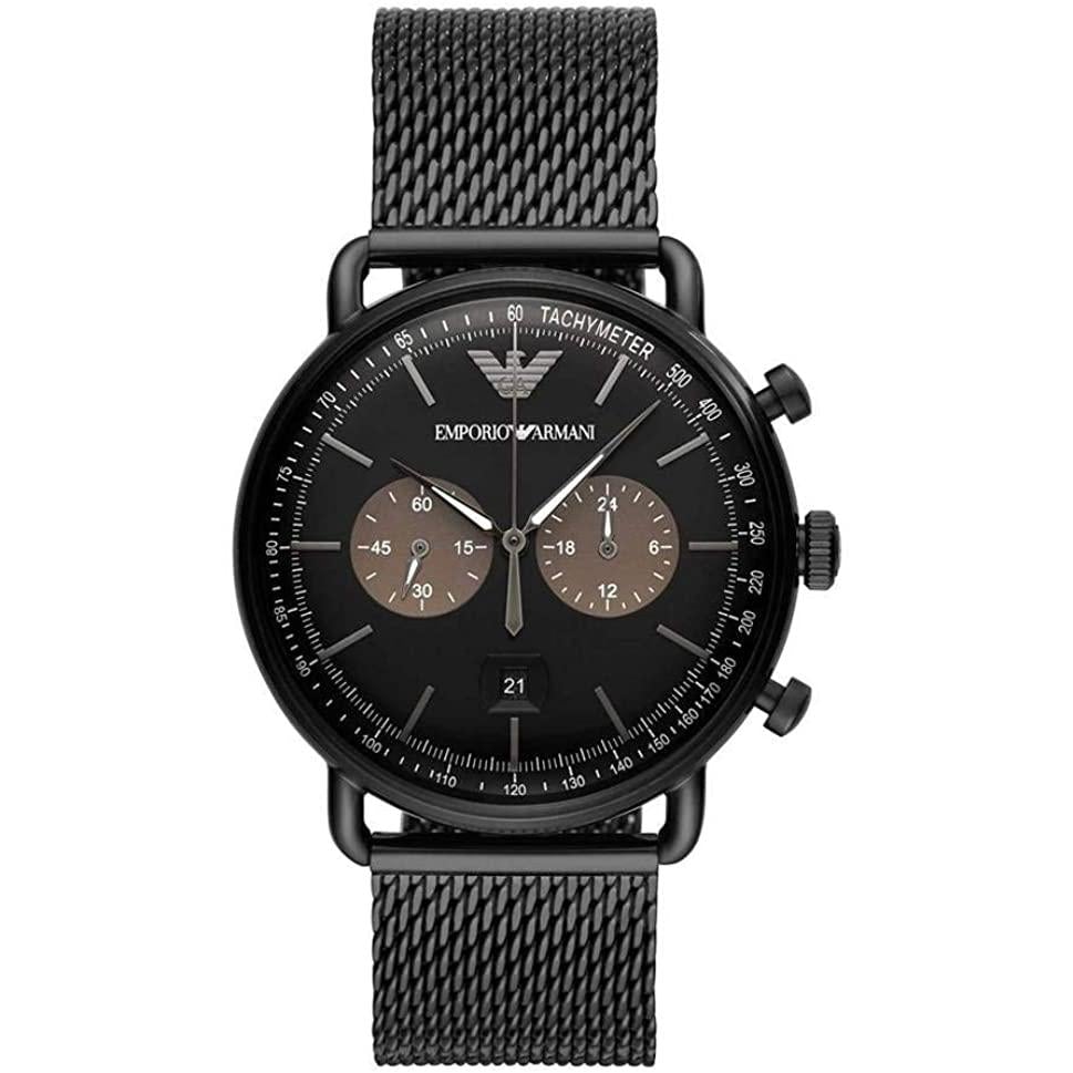 Emporio Armani Men's Aviator Black Watch AR11142 - Dawson Watches