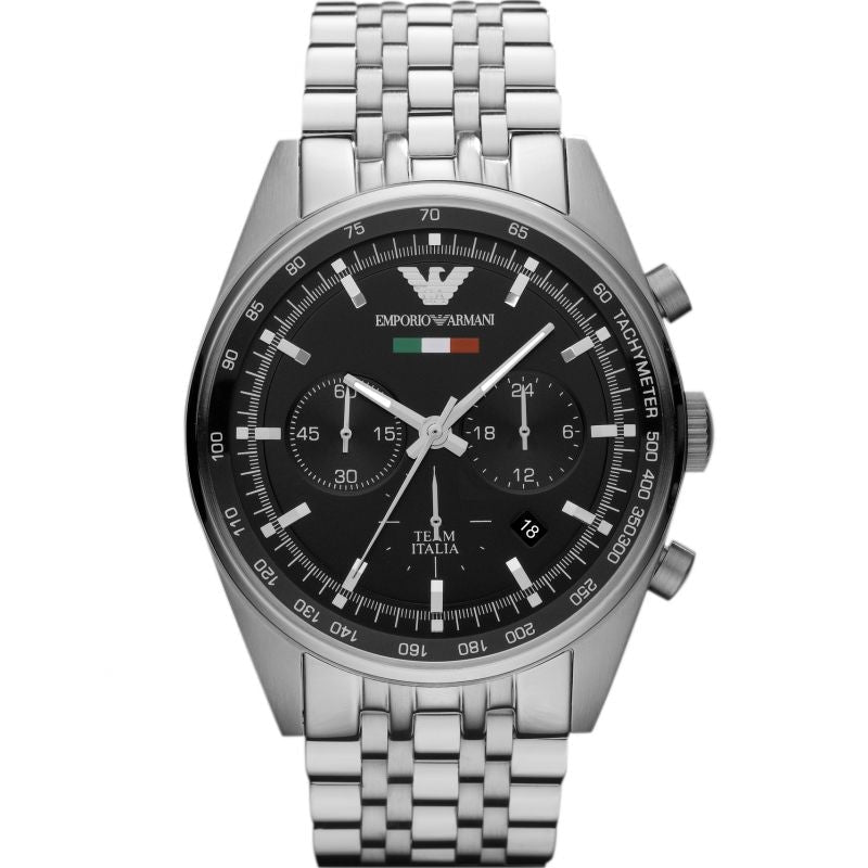 Emporio Armani Men's Black Chronograph Watch AR5983 - Dawson Watches
