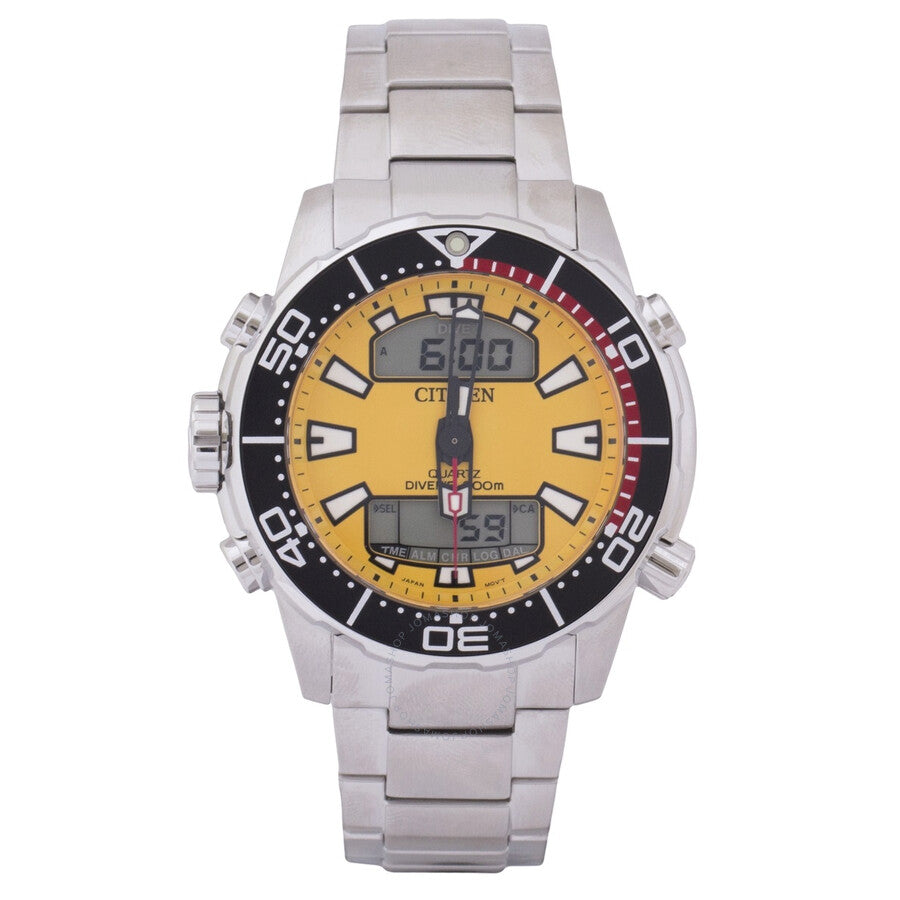 Citizen Alarm Chronograph Quartz Analog-Digital Men's Aqualand Promaster Diver's Watch JP1090-86X - Dawson Watches