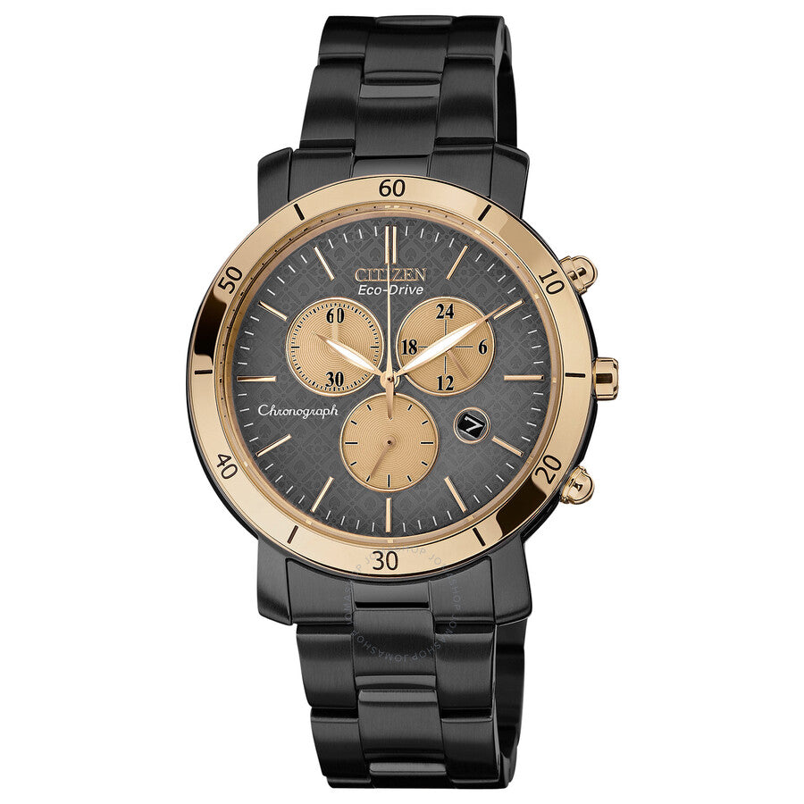 Citizen AML Eco-Drive Black Stainless Steel Bracelet Ladies Watch FB1348-50E - Dawson Watches