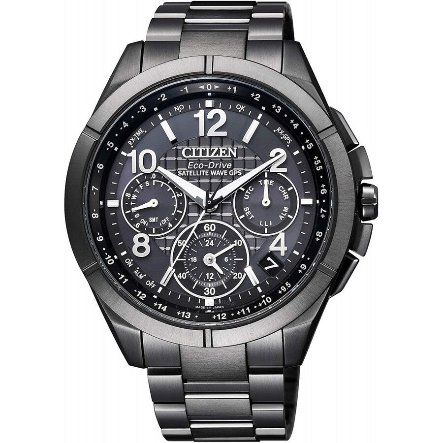 Citizen Attesa Perpetual Alarm World Time Chronograph Black Dial Men's Watch CC9075-52F - Dawson Watches