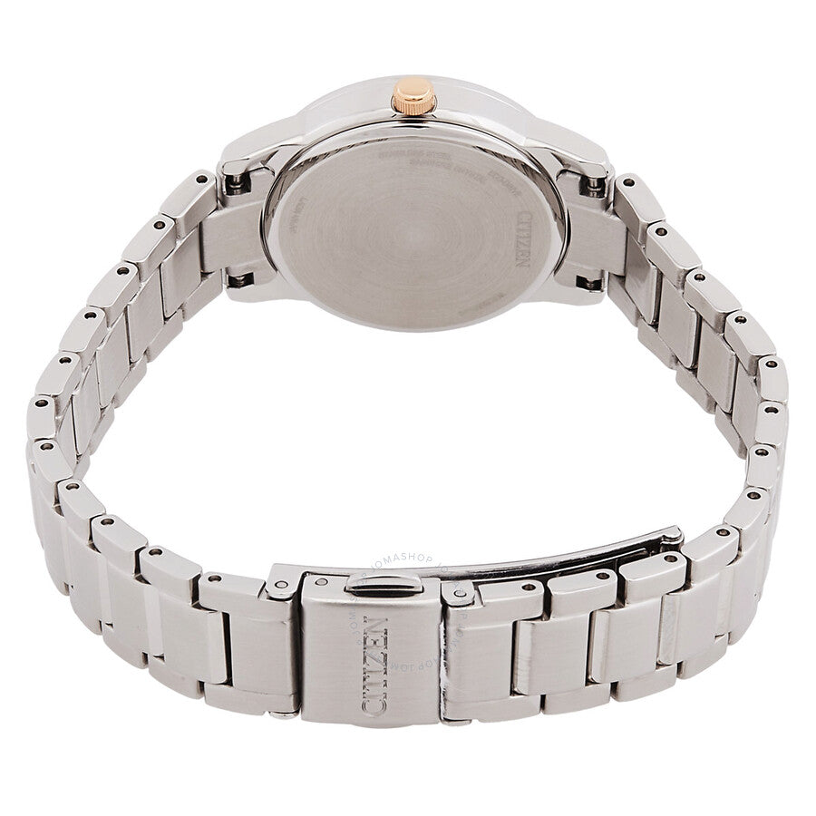 Citizen Black Dial Stainless Steel Band Ladies Watch EW2317-76E - The Watches Men & Co #3