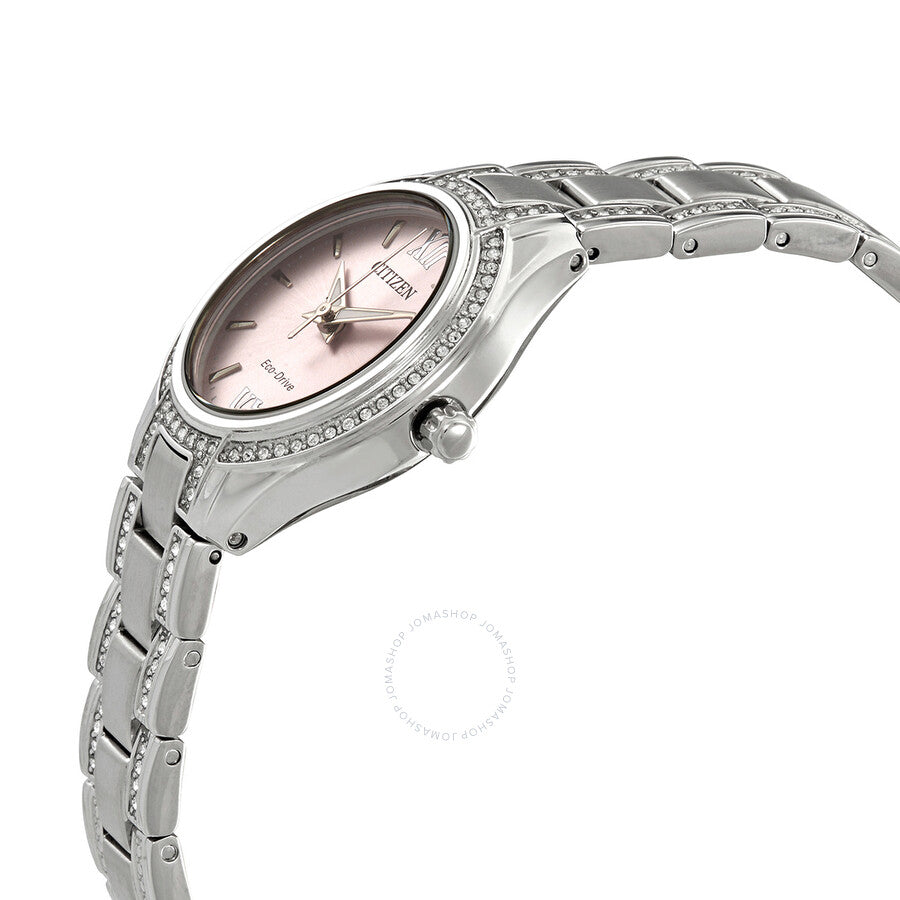 Citizen Crystal Pink Dial Ladies Watch FE1230-51X - The Watches Men & Co #2