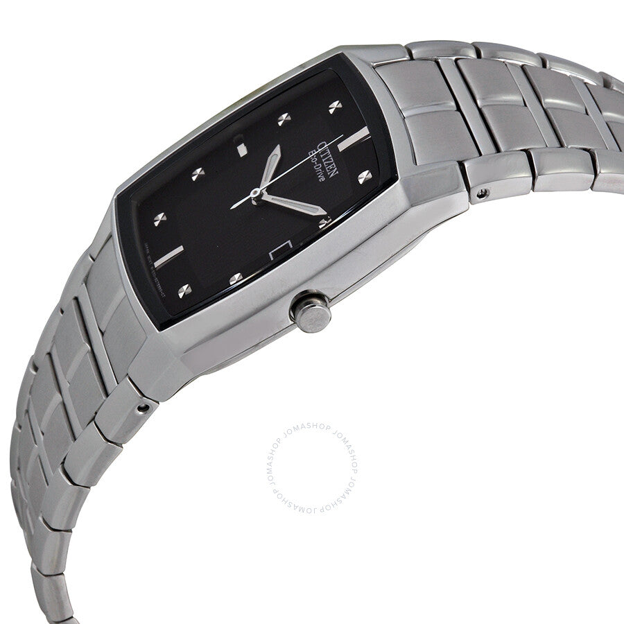Citizen Eco Drive Black Dial Stainless Steel Men's Watch BM6550-58E - The Watches Men & Co #2