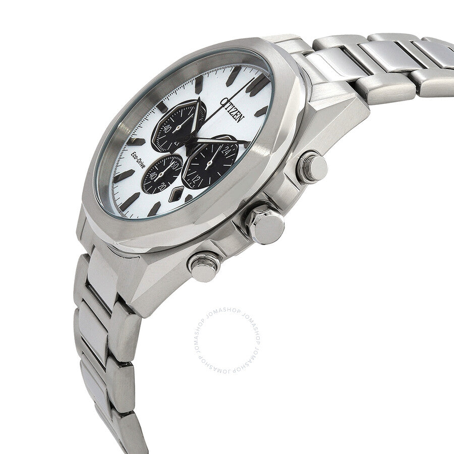 Citizen Eco-Drive Chronograph White Dial Men's Watch CA4590-81A - The Watches Men & Co #2