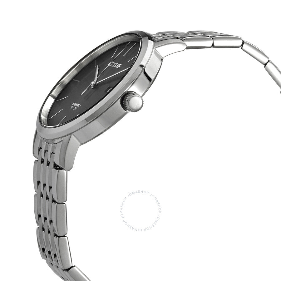 Citizen Quartz Black Dial Stainless Steel Men's Watch BI5070-57H - The Watches Men & Co #2