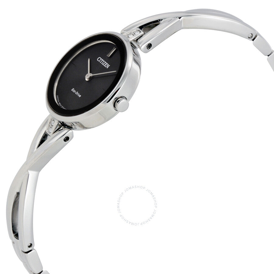 Citizen Silhouette Black Dial Ladies Watch EX1420-50E - The Watches Men & Co #2