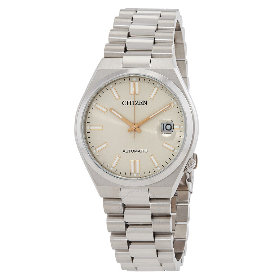 Citizen Tsuyosa Automatic 40mm Beige Dial Stainless Steel Men’s Watch – NJ0151-88W