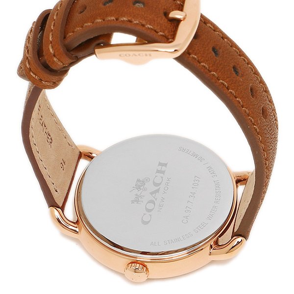 Coach Delancey White Dial Brown Leather Strap Ladies Watch 14502268