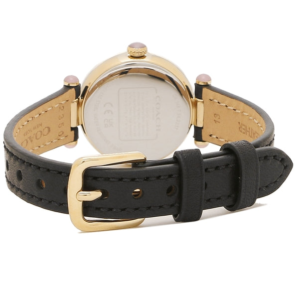 Coach Cary Chalk Black Leather Strap Women's Watch 14504014 - Dawson Watches #3