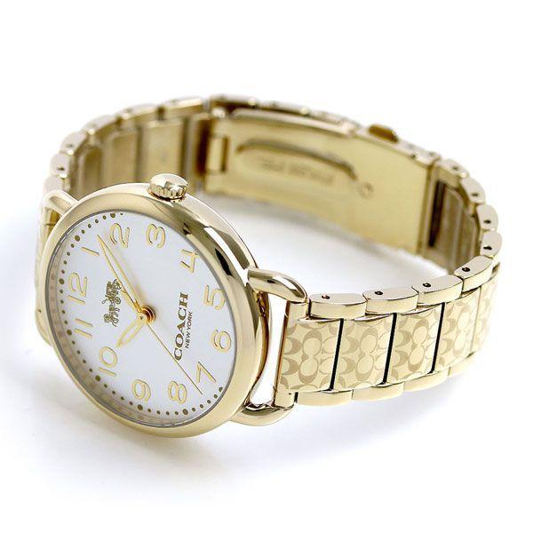 Coach Delancey Silver Dial Yellow Gold-tone Ladies Watch 14502496