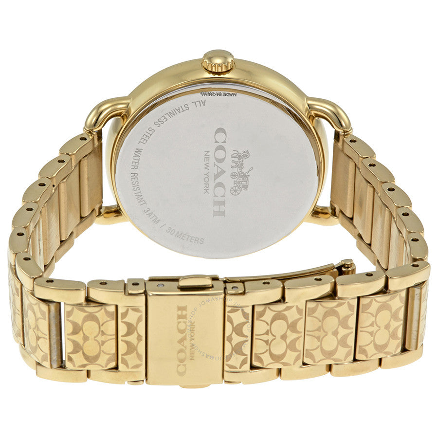 Coach Delancey Silver Dial Yellow Gold-tone Ladies Watch 14502496