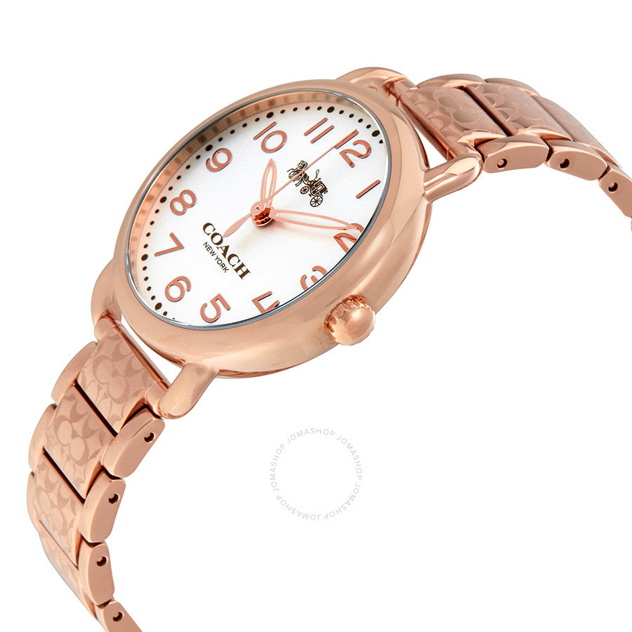 Coach Delancey Silver Dial Rose Gold-tone Ladies Watch 14502497