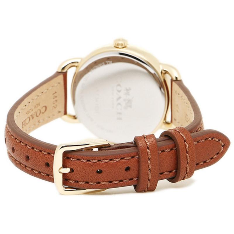 Coach Delancey White Dial Brown Leather Strap Ladies Watch 14502248