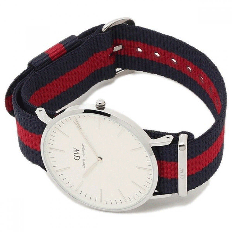 Daniel Wellington Oxford 40mm White Dial Men's Silver Watch - DW00100015