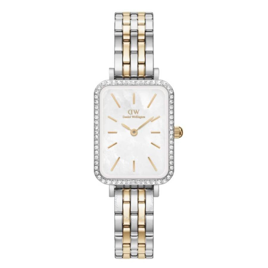 Daniel Wellington Quadro Quartz Crystal White Mother of Pearl Dial Ladies Watch DW00100671 - Dawson Watches